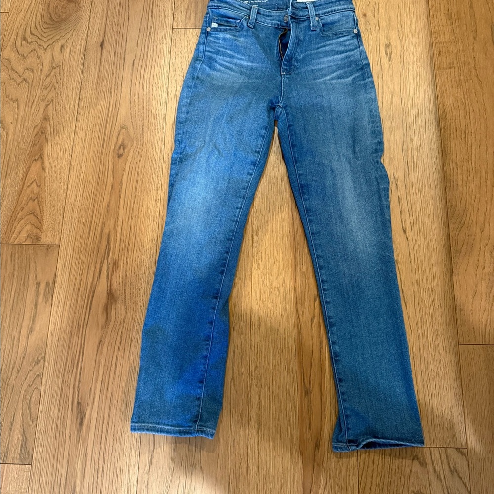 AG Adriano Goldschmied Blue Straight Leg Jeans